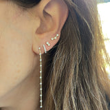 Gold And Diamond Long Earring