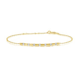 Diamond And Gold Bar Bracelet