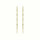 18k Gold Movable Diamond Stick Earrings