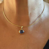 Flexible Solid 14k Yellow Gold Omega Necklace