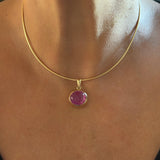 Burma Ruby Cab Bezel Charm