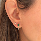 Two Diamond Duo Stud Earring