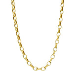 Oval Belcher Link Chain Necklace