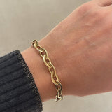 Flat Marquise Link Chain Bracelet