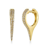 Two Row Diamond Spike Earring