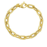 Long Mirror Rolo Link Chain Bracelet