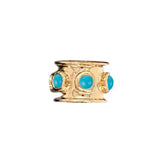 Gold And Turquoise Spacer Bead