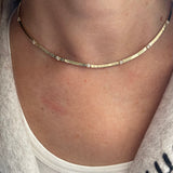 Movable Scattered Diamond And Gold Choker Necklace