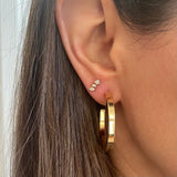 Pear, Marquise And Baguette Diamond Stud