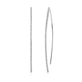 Diamond Long Wishbone Stick Earring