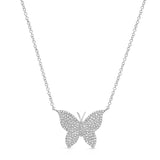 Large Diamond Butterfly Necklace