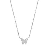 Simple Diamond Butterfly Necklace