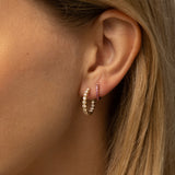 Diamond And Sapphire Huggie Earring