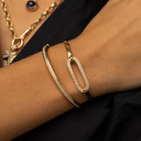 Diamond Channel Set Bangle Bracelet