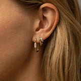 Diamond J And C Huggie Earring