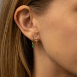 Spike Diamond Huggie Earrings