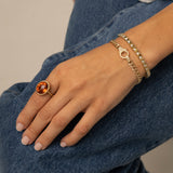 Diamond Triangle Pattern Stretch Cuff Bangle Bracelet