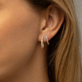 Gold And Diamond X Earrings