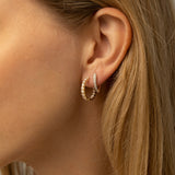 Gold And Diamond X Earrings