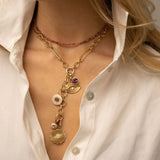 Pink Tourmaline Cut Faceted Rondelle Bead Choker Necklace