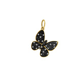 Black Diamond Butterfly Charm