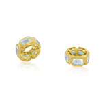 Blue Topaz Bezel Spacer Bead