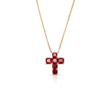 Rhodolite Garnet Cross Necklace