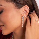 11mm 18k Gold Diamond Huggie Earrings