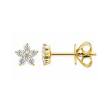 Mini Diamond Flower Stud Earrings