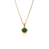 Columbian Emerald Cab Bezel Charm
