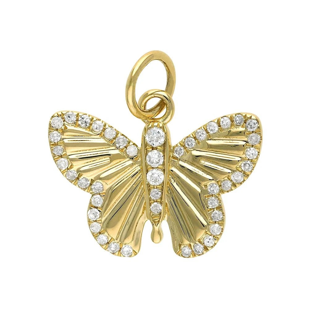 Medium Diamond Butterfly Charm
