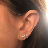 Flat Back Mini Lightning Bolt Earring