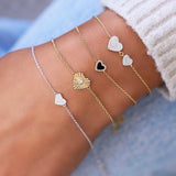 Diamond Heart Chain Bracelet