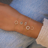 Diamond Open Circle Chain Bracelet