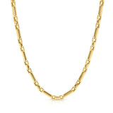 Square Cut Mix Link Belcher Chain Necklace