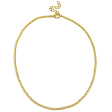 Bezel Set Diamond And Gold Choker Necklace