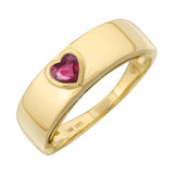 Gold Heart Shape Pink Sapphire Ring