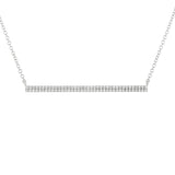 Gold Diamond Two Row Bar Necklace