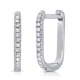 Small Rectangular Diamond Earring