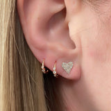 Diamond Medium Elongated Heart Earring