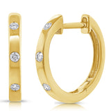 Scattered Diamond Huggie Earring
