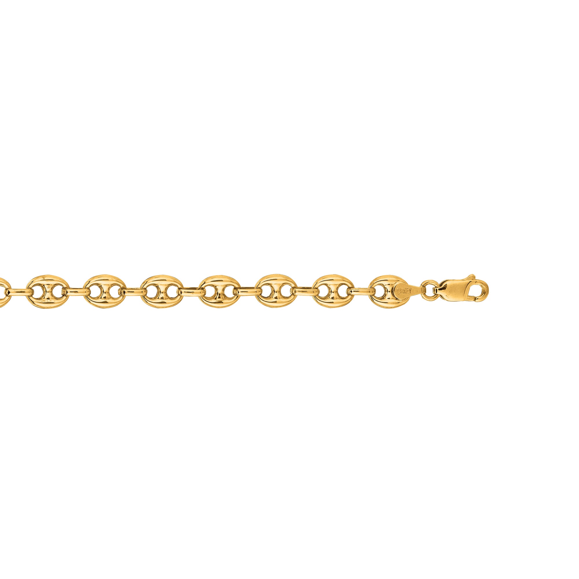 Gold Puffed Mariner Anklet