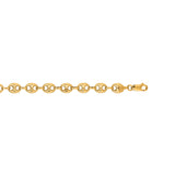 Gold Puffed Mariner Bracelet