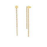 Long Diamond Bezel Earring