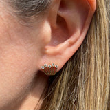 Firework J Huggie Earrings