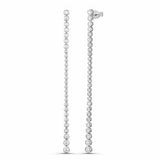 Long Bezel Diamond Earrings