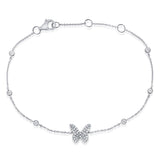 Diamond By The Yard Butterfly Chain Bracelet