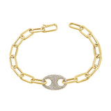 Diamond Mariner Chain Bracelet