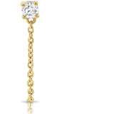 Simple Chain Earring With Solitaire Stone