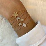 Diamond Star On Double Chain Bracelet